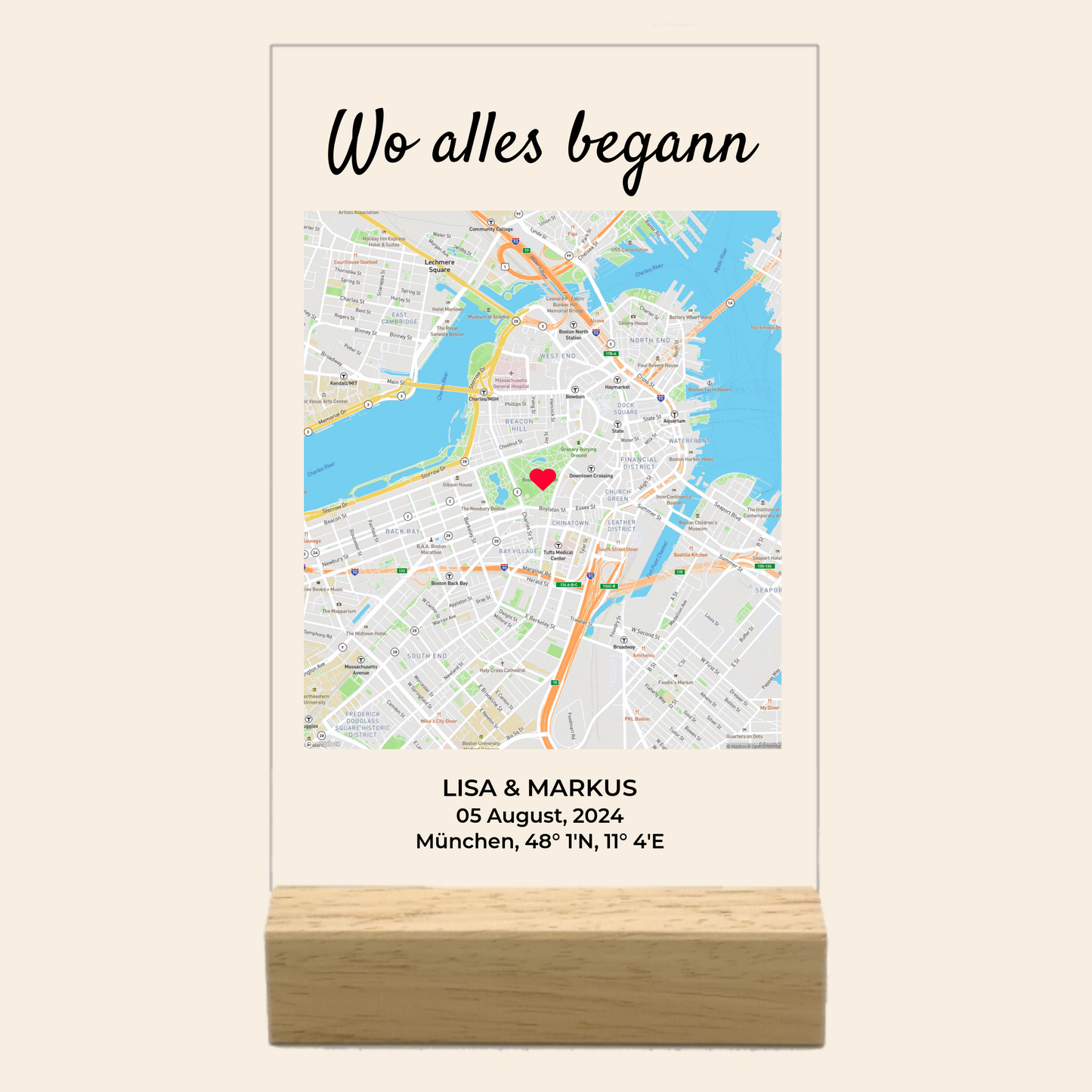 Wo alles begann Personalisierbare Acryltafel