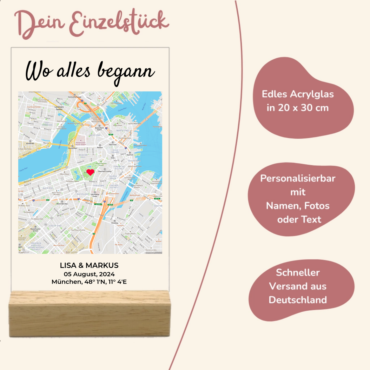 Wo alles begann Personalisierbare Acryltafel