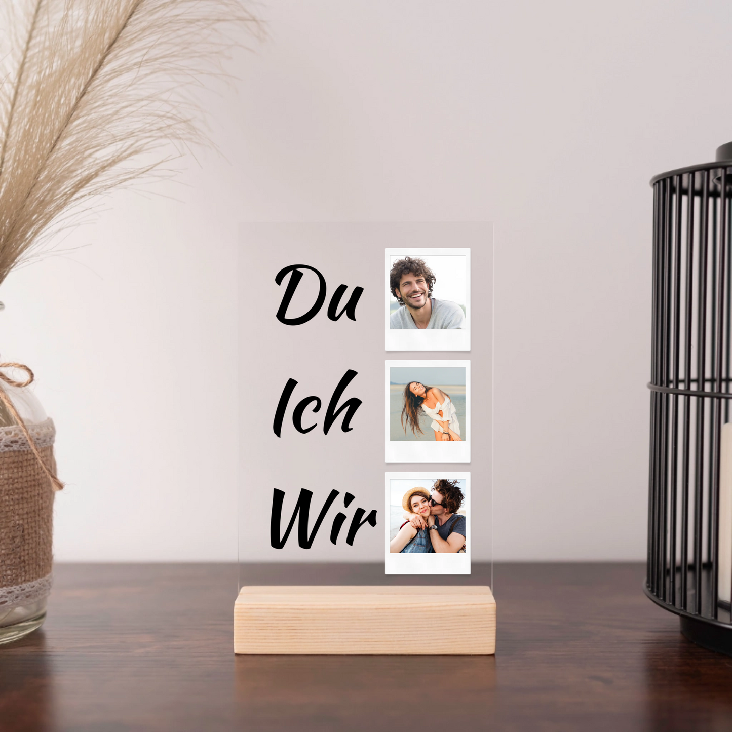 Du, Ich und Wir Personalisierbare Acryltafel