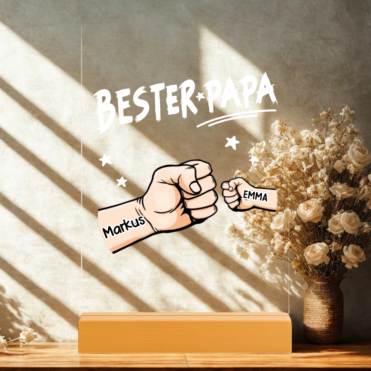 Bester Papa/Opa Personalisierbare Acryltafel