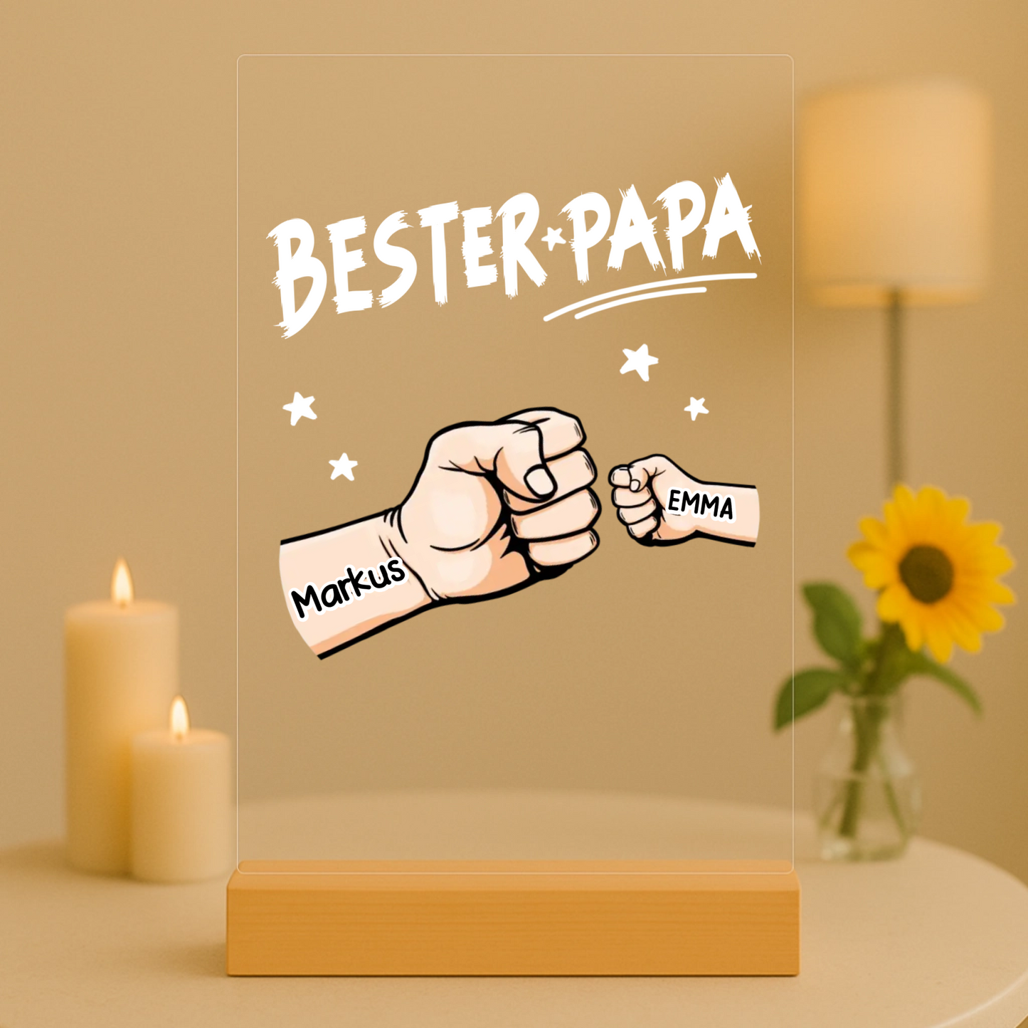Bester Papa/Opa Personalisierbare Acryltafel