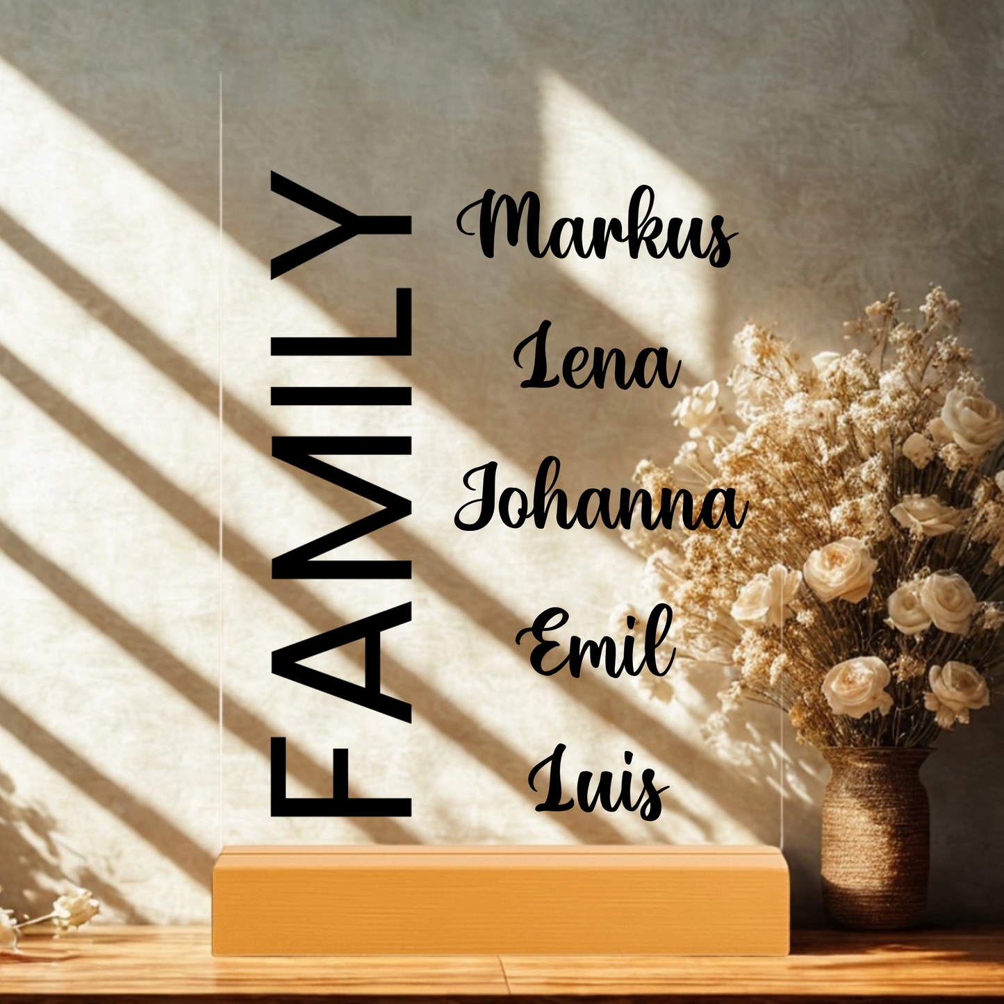 Family Personalisierbare Acryltafel