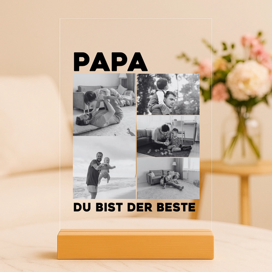 Papa du bist der Beste Personalisierbare Acryltafel