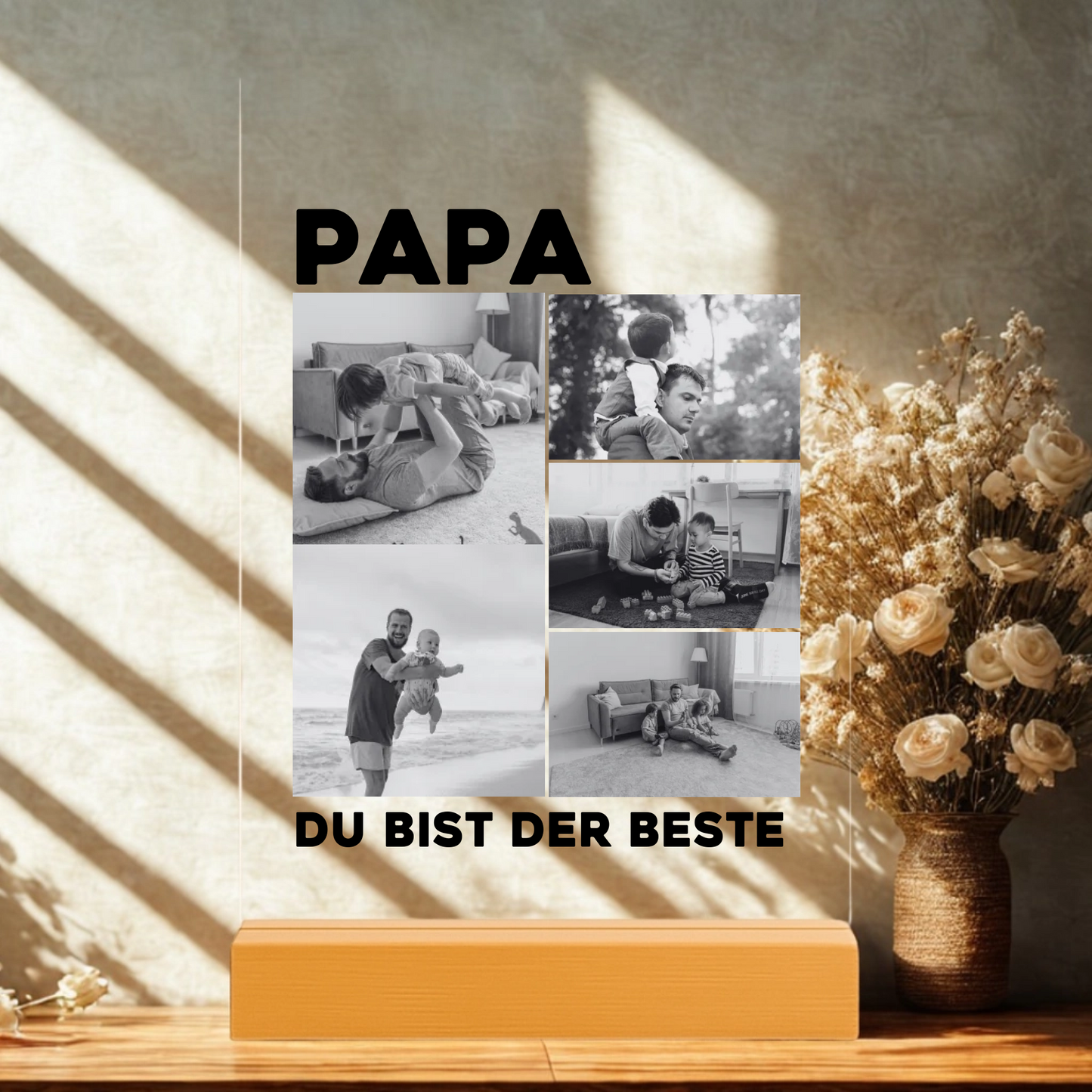 Papa du bist der Beste Personalisierbare Acryltafel