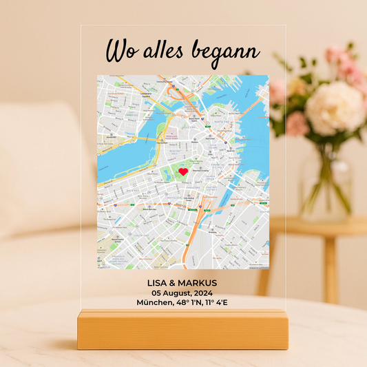 Wo alles begann Personalisierbare Acryltafel