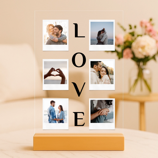 Love mit Fotos Personalisierbare Acryltafel