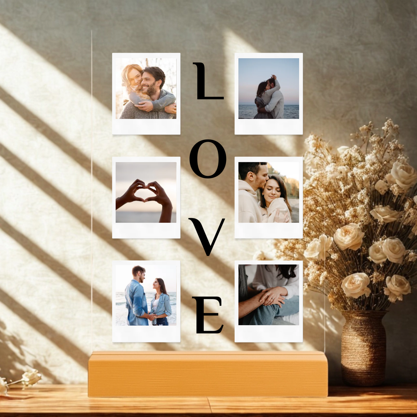 Love mit Fotos Personalisierbare Acryltafel