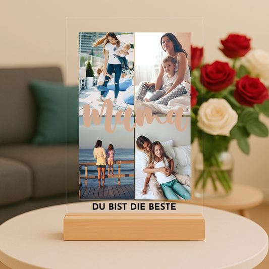 Mama mit Fotos Personalisierbare Acryltafel
