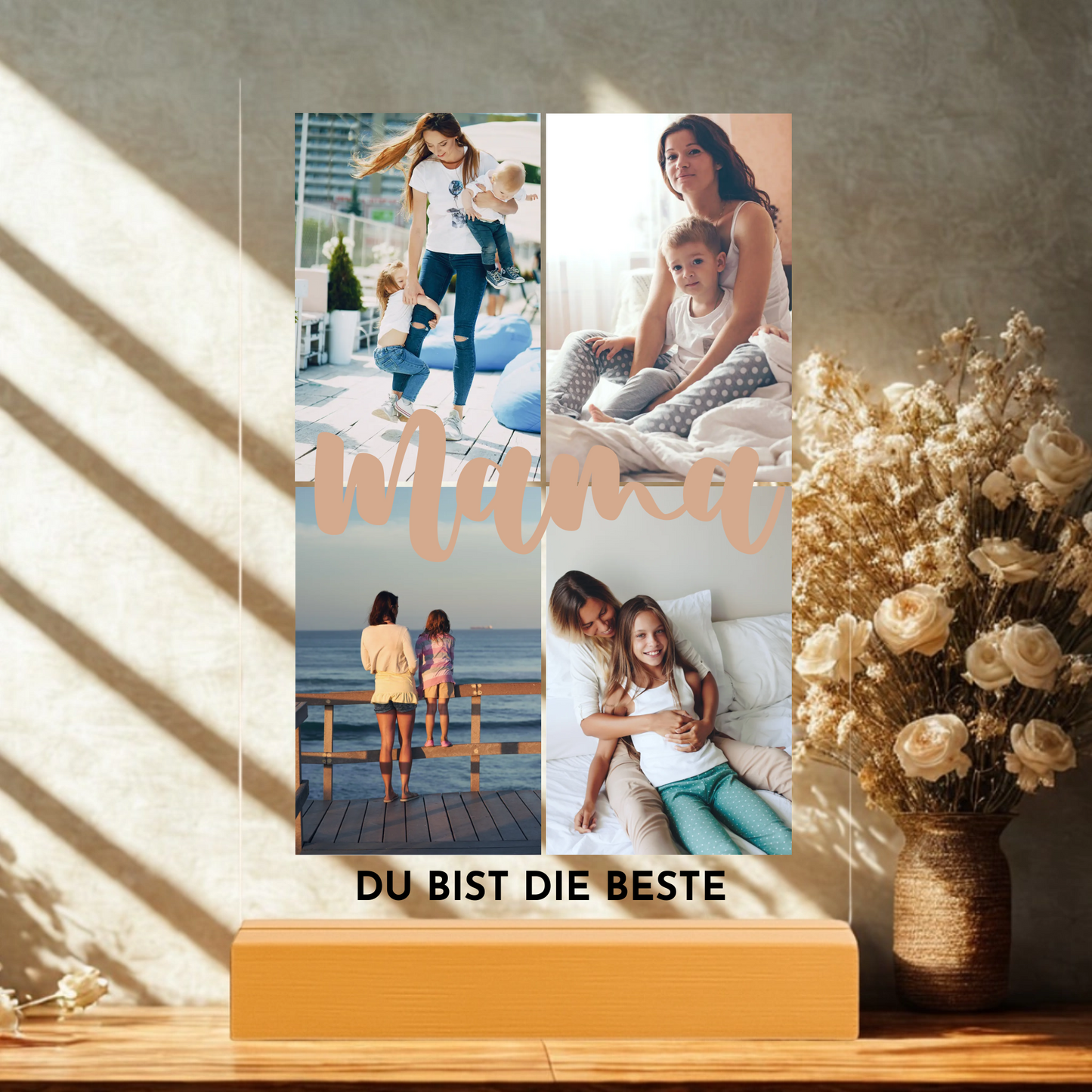 Mama mit Fotos Personalisierbare Acryltafel