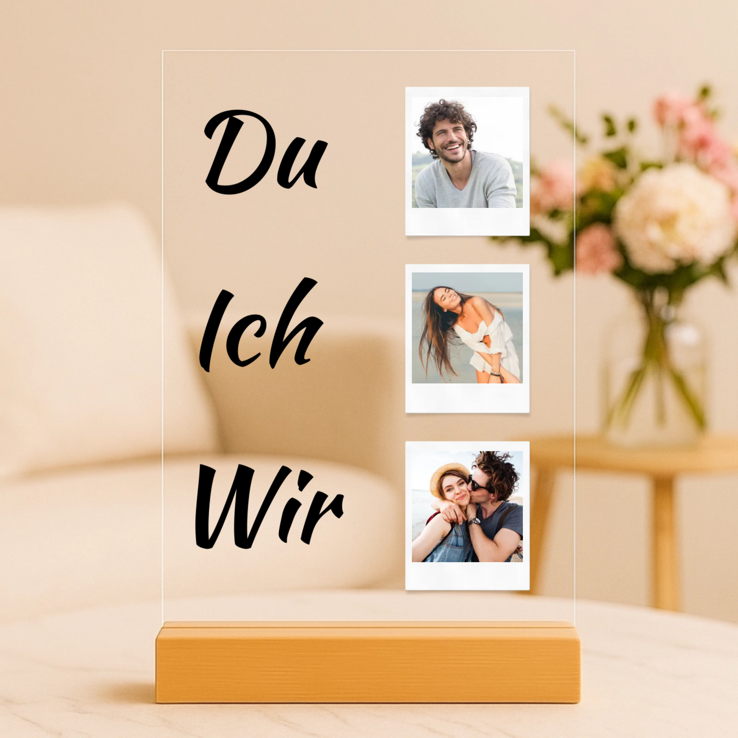 Du, Ich und Wir Personalisierbare Acryltafel
