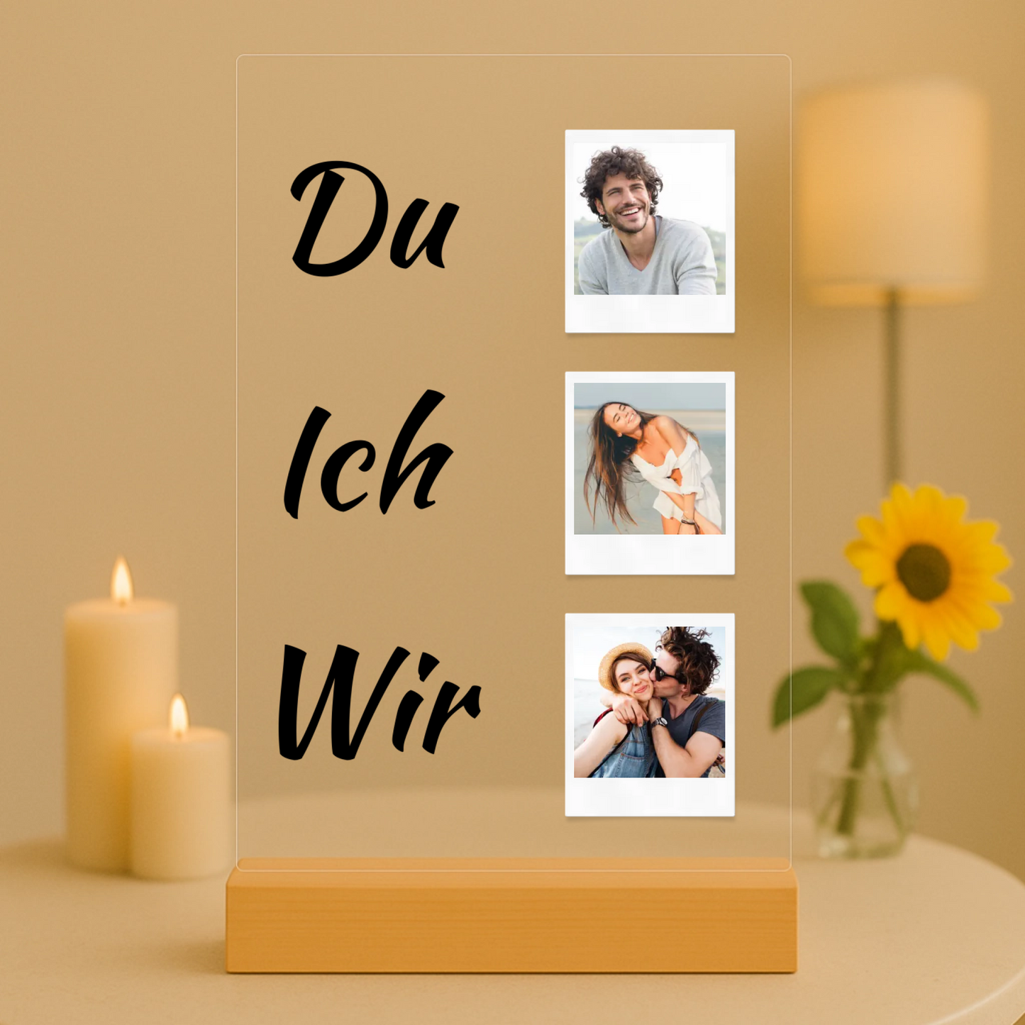 Du, Ich und Wir Personalisierbare Acryltafel
