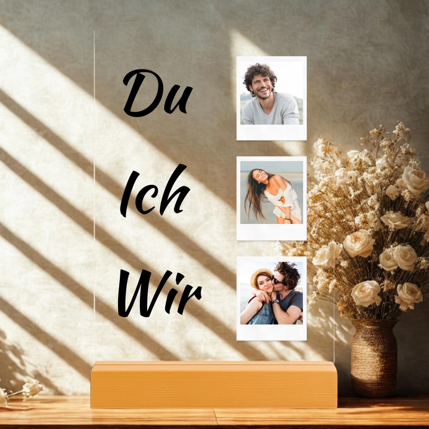 Du, Ich und Wir Personalisierbare Acryltafel