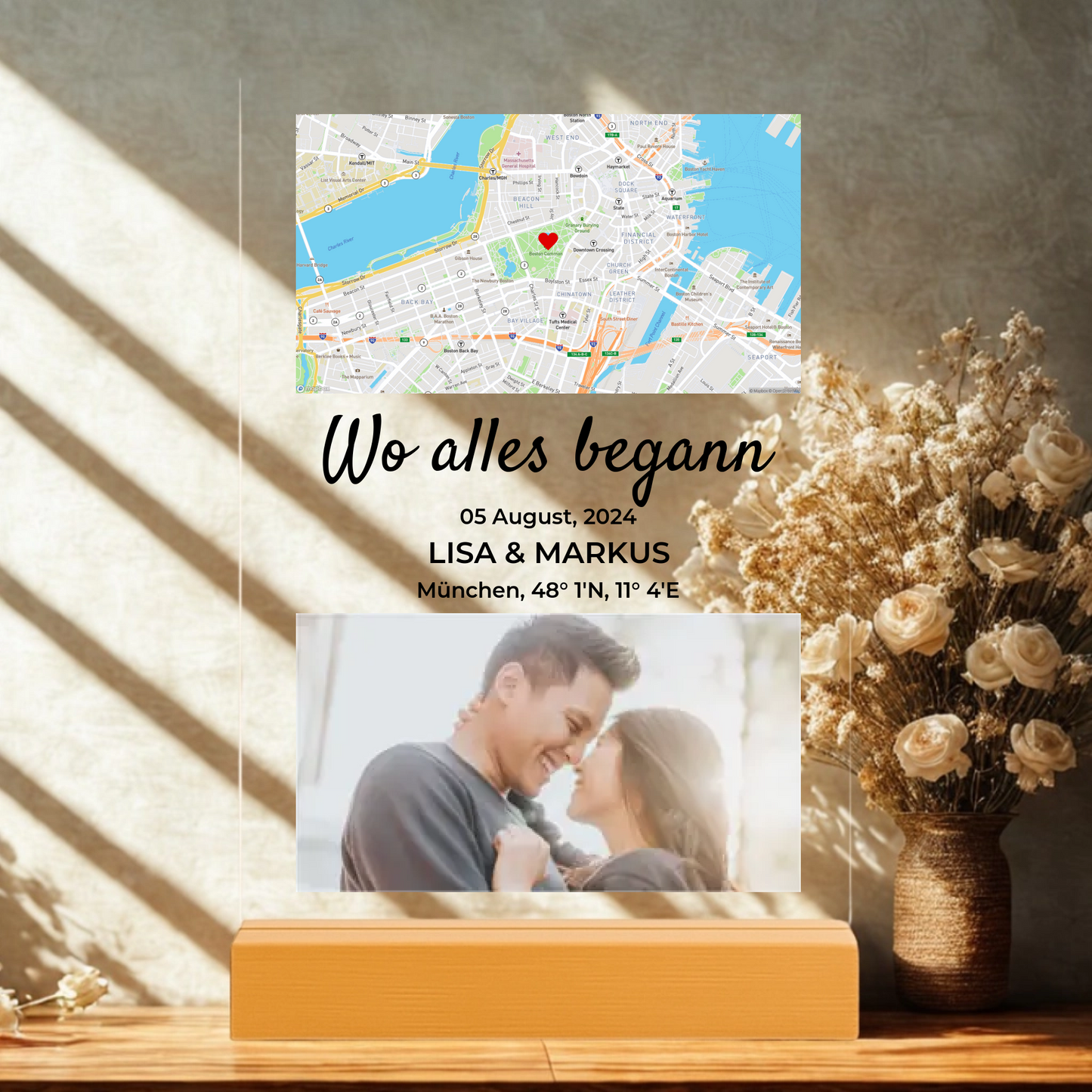 Wo alles begann mit Foto Personalisierbare Acryltafel