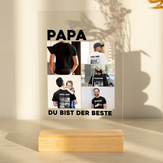 Papa du bist der Beste Personalisierbare Acryltafel
