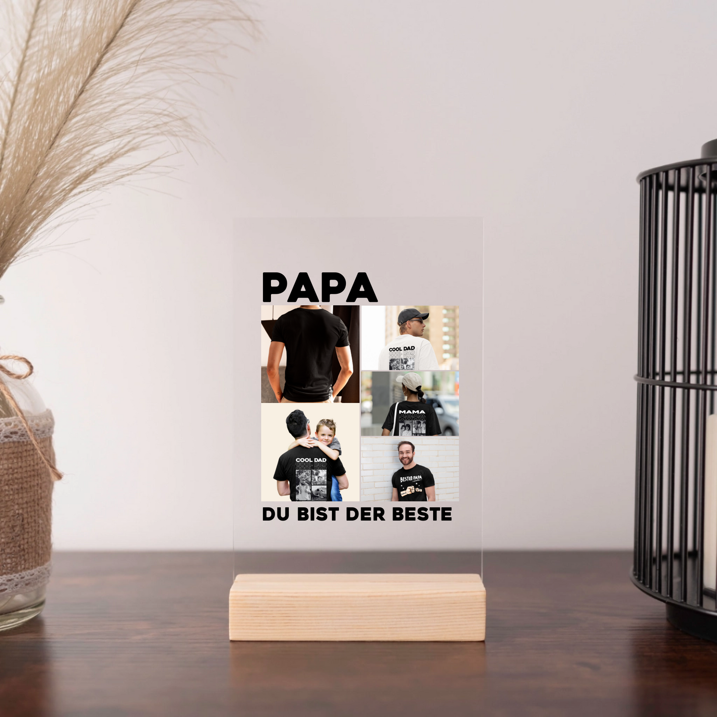 Papa du bist der Beste Personalisierbare Acryltafel
